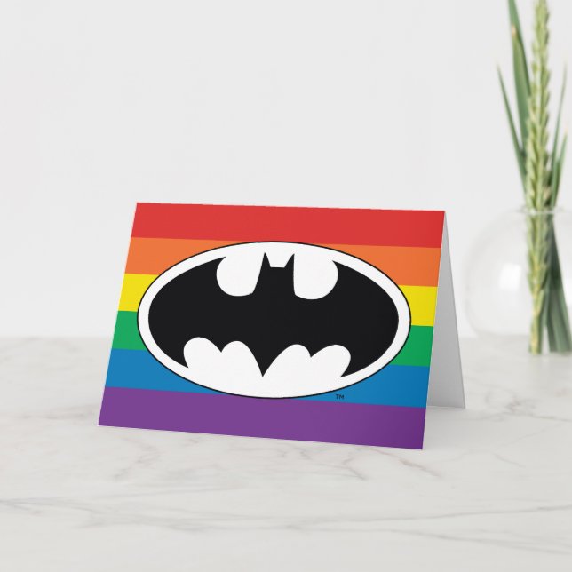 Cartão Batman Rainbow Logo (Frente)