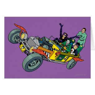 Cartão Batman Villains Em Jokermobile