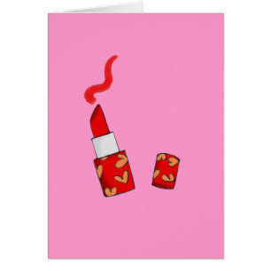 Cartão Batom vermelho