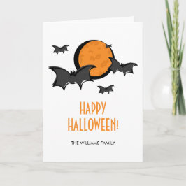 Cartão Bats and Moon Halloween