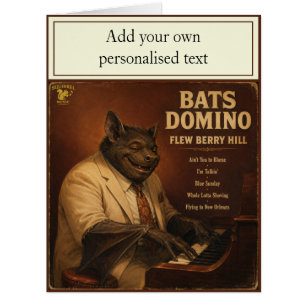 Cartão Bats Domino Álbum: uma Paródia