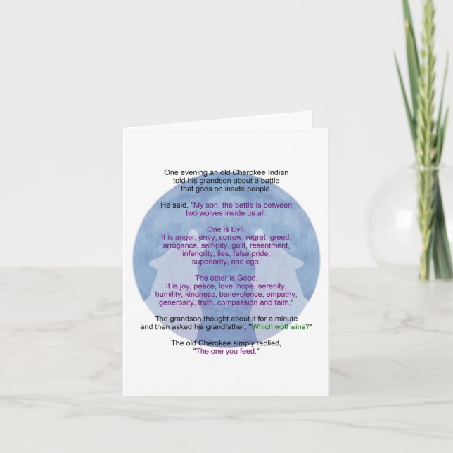 Cartão Battling Wolves (Frente)