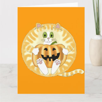 Cartão Bauble Cat Halloween
