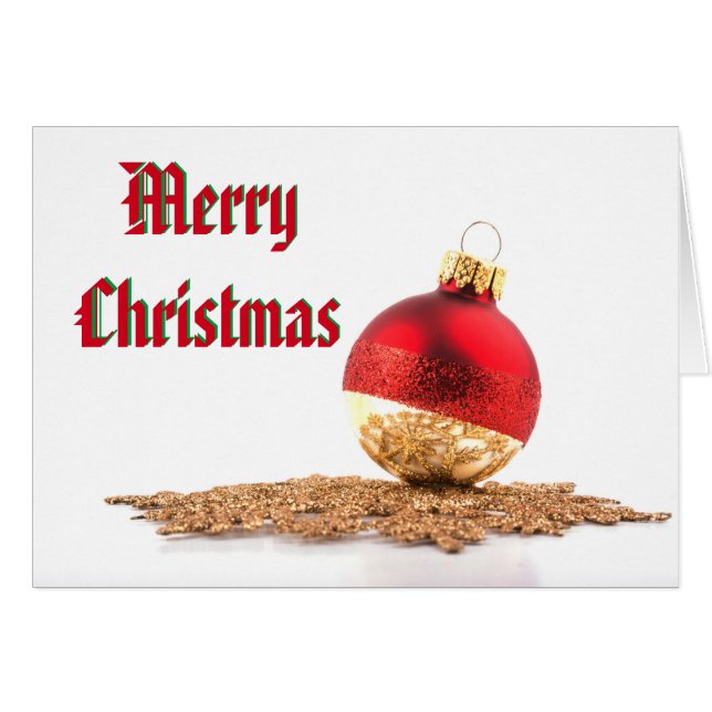 Cartão Bauble e Star (Frente Horizontal)