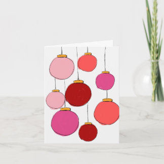 Cartão Baubles Rosa