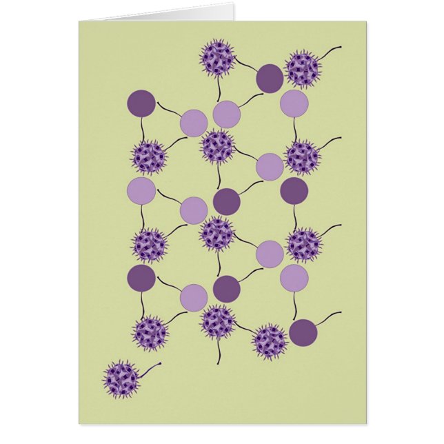 Cartão Baubles roxos (Frente)