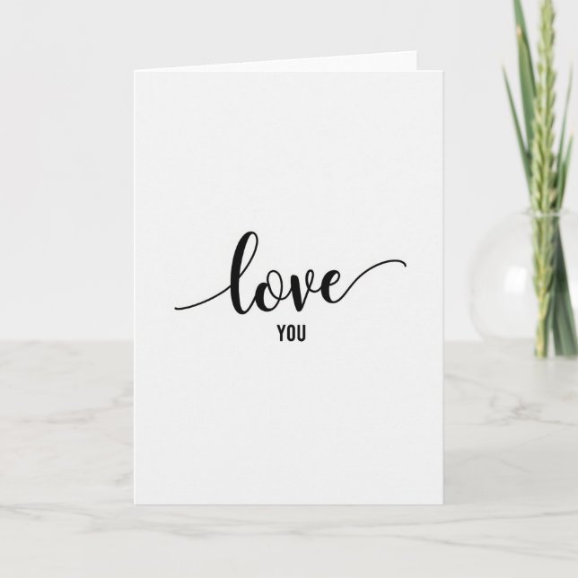 Cartão Baunilha de Amor Minimalista (Frente)