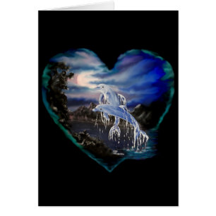Cartão Bay at Night, Dolphin Love Card