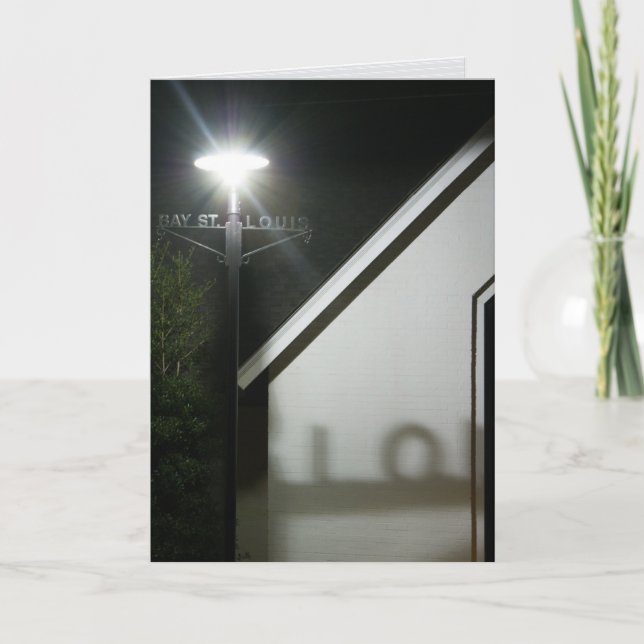Cartão "bay light @ night" greeting card (Frente)