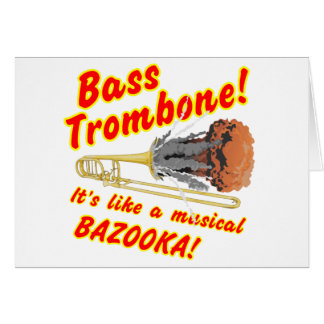 Cartão Bazooka baixo do Musical do Trombone