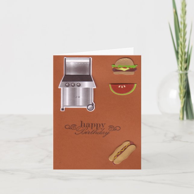 Cartão BBQ Birthday Card (Frente)