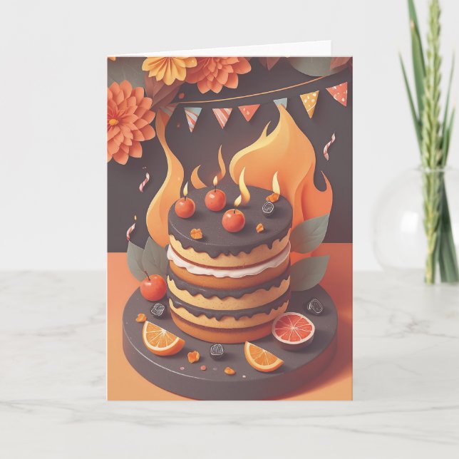 Cartão BBQ Birthday Wishes (Frente)
