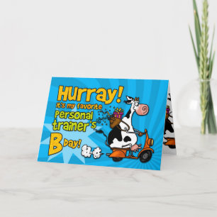 Cartão bd scooter cow - treinador pessoal