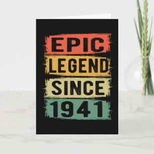 Cartão Bday 1941, 80 Anos, Epic Legend 80, Aniversário