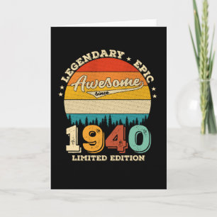 Cartão Bday de 85 anos 1940 Incrível 85º presente de aniv