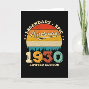 Cartão Bday de 95 anos Retro Incrível 95º presente de ani