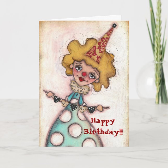 Cartão Be A Clown - Birthday Card (Frente)