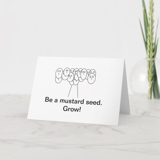 Cartão Be a Mustard Seed card (Frente)