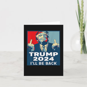 Cartão Be Back Trump 2024 Vintage Donald Trump 4 De Jul