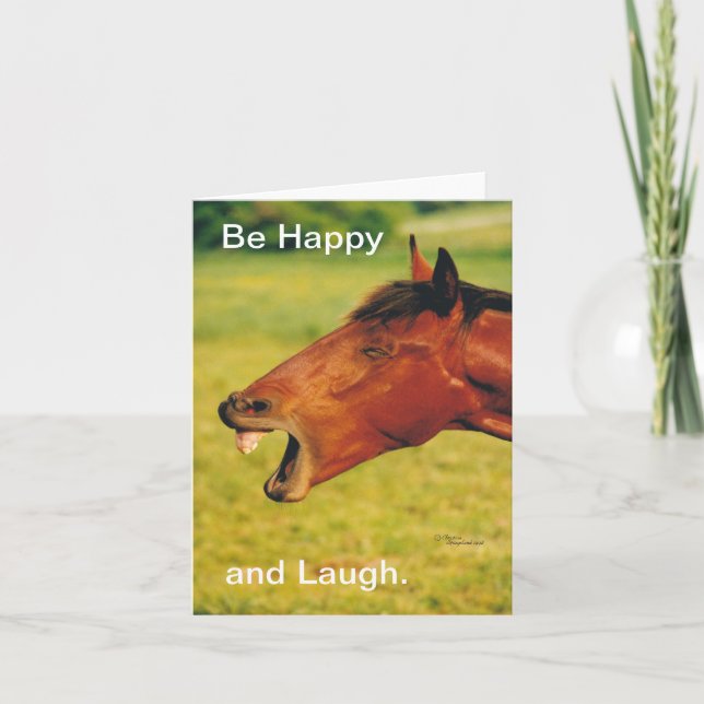 Cartão Be happy and laugh Note Card (Frente)