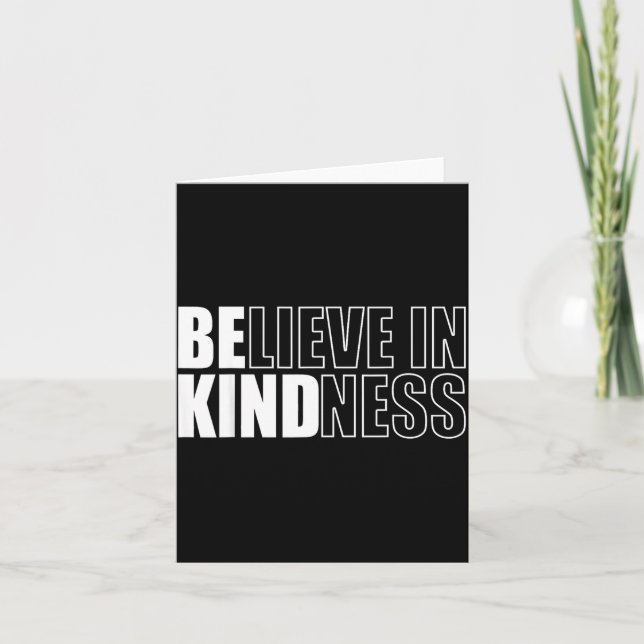 Cartão Be Kind Insrational Kindness Motivational Quote Si (Frente)