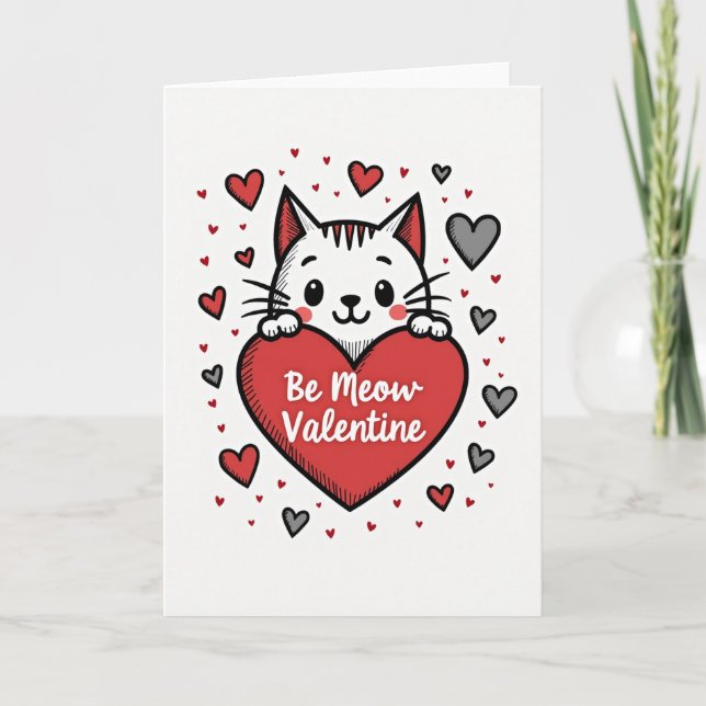 Cartão Be Meow Valentine Cat Card (Frente)