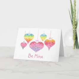 Cartão Be Mine Heart Greeting Card