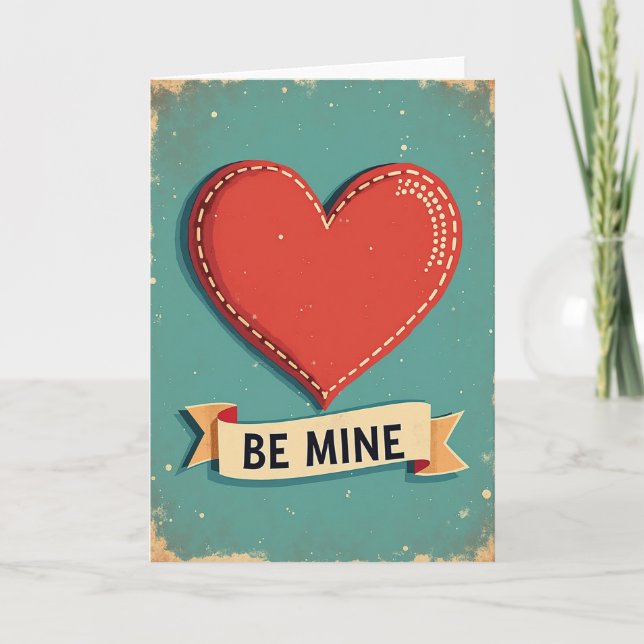Cartão Be Mine Vintage Love Card (Frente)