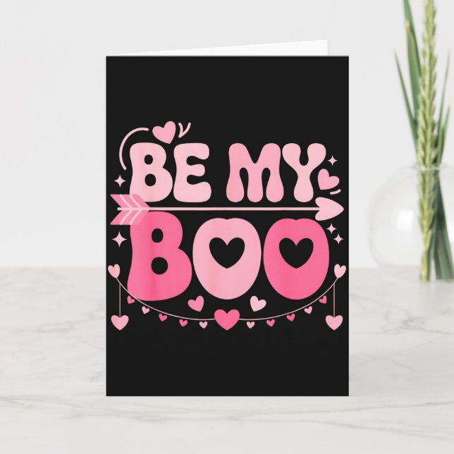 Cartão Be My Boo Cute Valentine Halloween Family Matching (Frente)