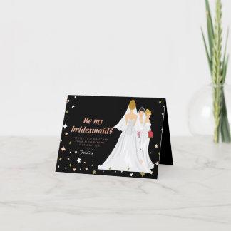 Cartão "BE MY BRIDESMAID" CARDS Saudação de Casamento
