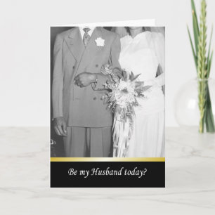 Cartão Be my husband today? - FUNNY