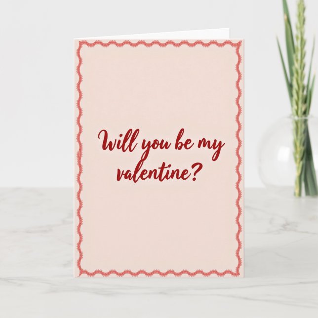 Cartão Be My Valentine Card (Frente)