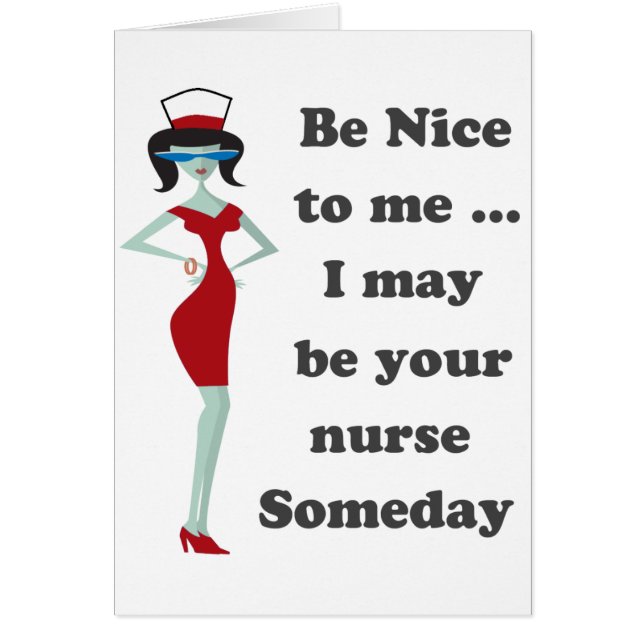 Cartão Be nice to me (Frente)