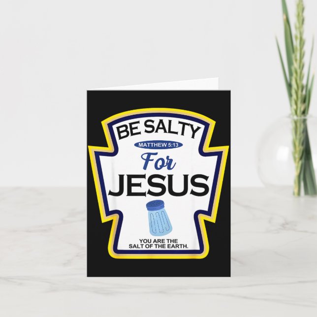 Cartão Be Salty For Jesus Condiment Sce Christian Hallowe (Frente)