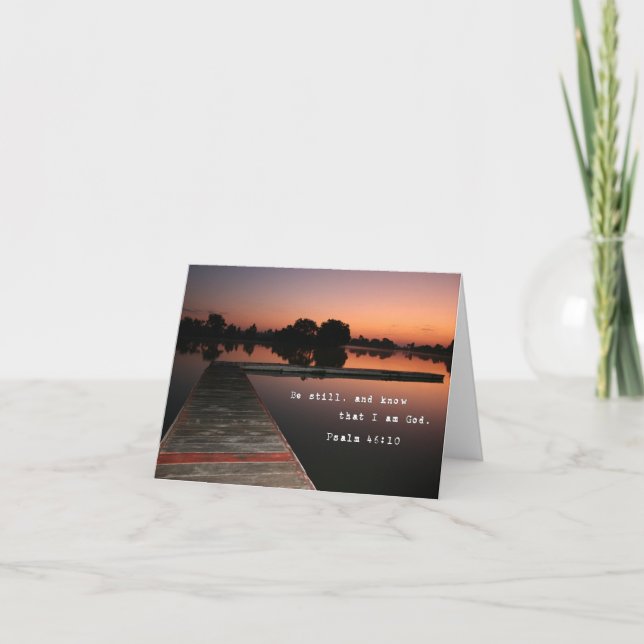 Cartão Be Still and Know.  5x7 (Frente)