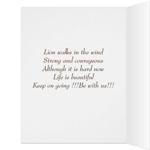 Cartão Be strong as a lion card