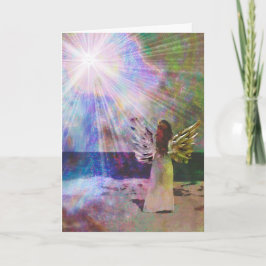 Cartão Beach Angel of Light Greeting Card