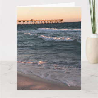 Cartão Beach  announcement postcard