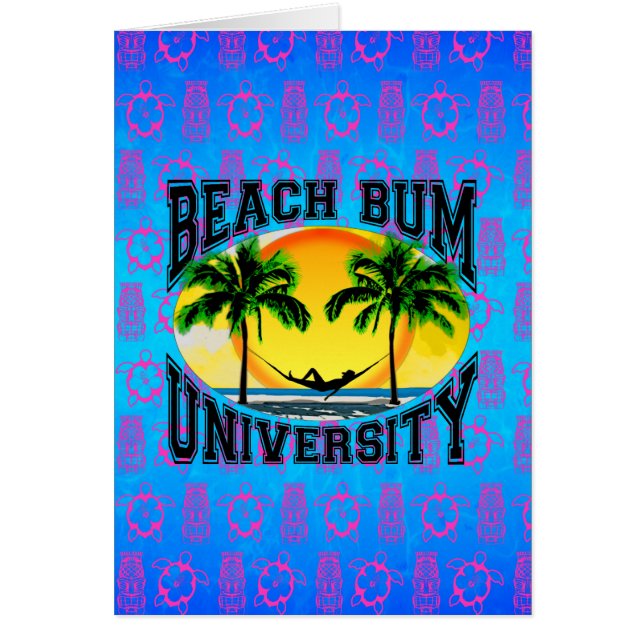 Cartão Beach Bum University (Frente)