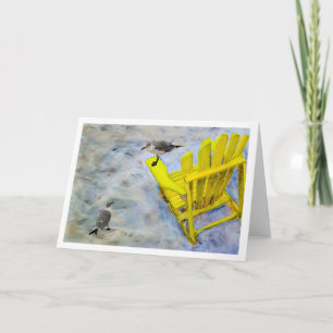 Cartão Beach Chair Blank Greeting Card