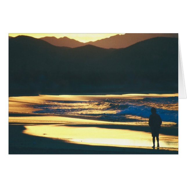 Cartão Beach Dawn (Frente Horizontal)