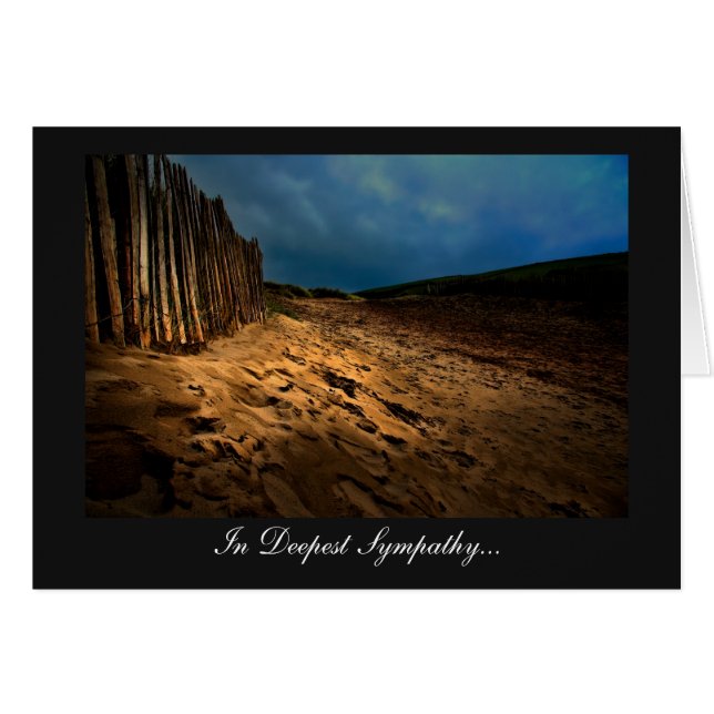 Cartão Beach Exit at Sundown - Deepest Sympathy (Frente Horizontal)