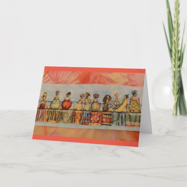 Cartão Beach fruit bums (Frente)