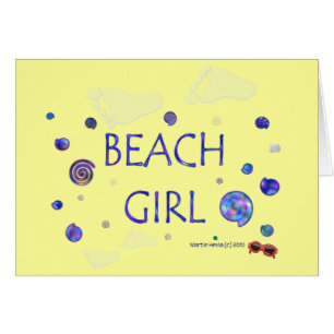 Cartão Beach Girl - Pegadas e roteiros 2 - Placa