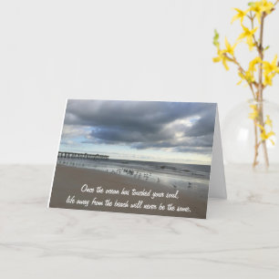 Cartão Beach Grey Day Thinking Of You Card