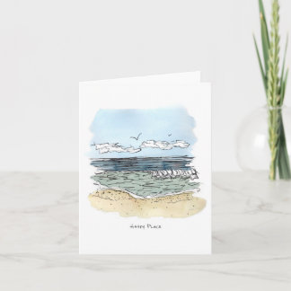 Cartão Beach Happy Place Note Card