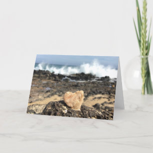 Cartão beach heart greeting card (blank inside)