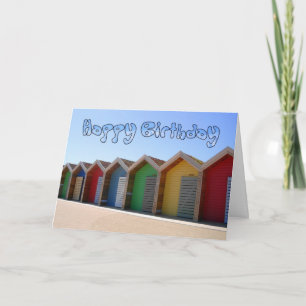 Cartão Beach Hut Birthday Card