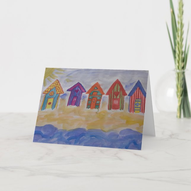 Cartão Beach Huts (Frente)