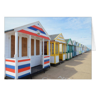 Cartão Beach Huts No Leste Da Inglaterra